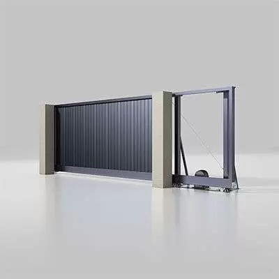 Въездные ворота цвета «Антрацит»